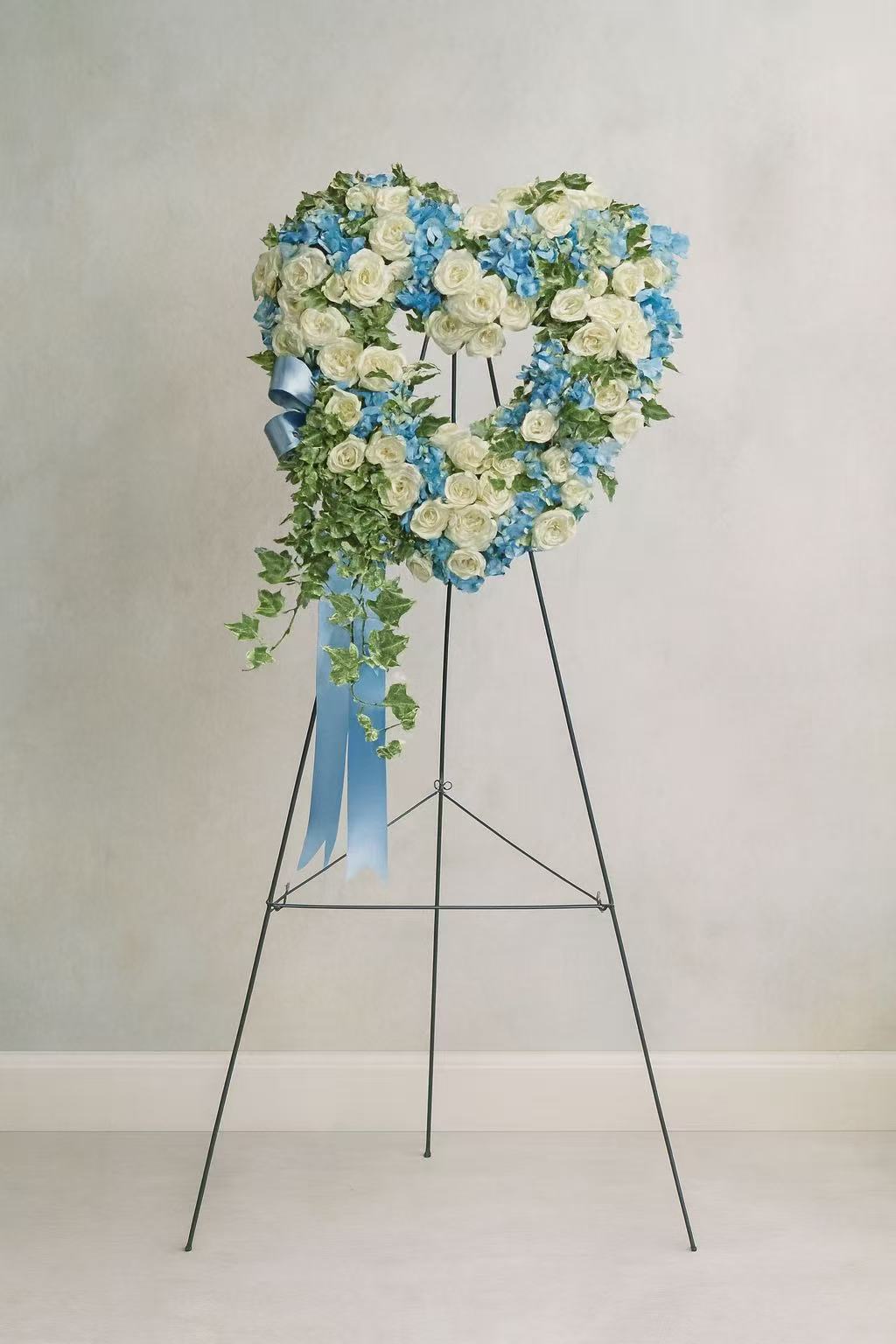 Blue & White Heart Circle
