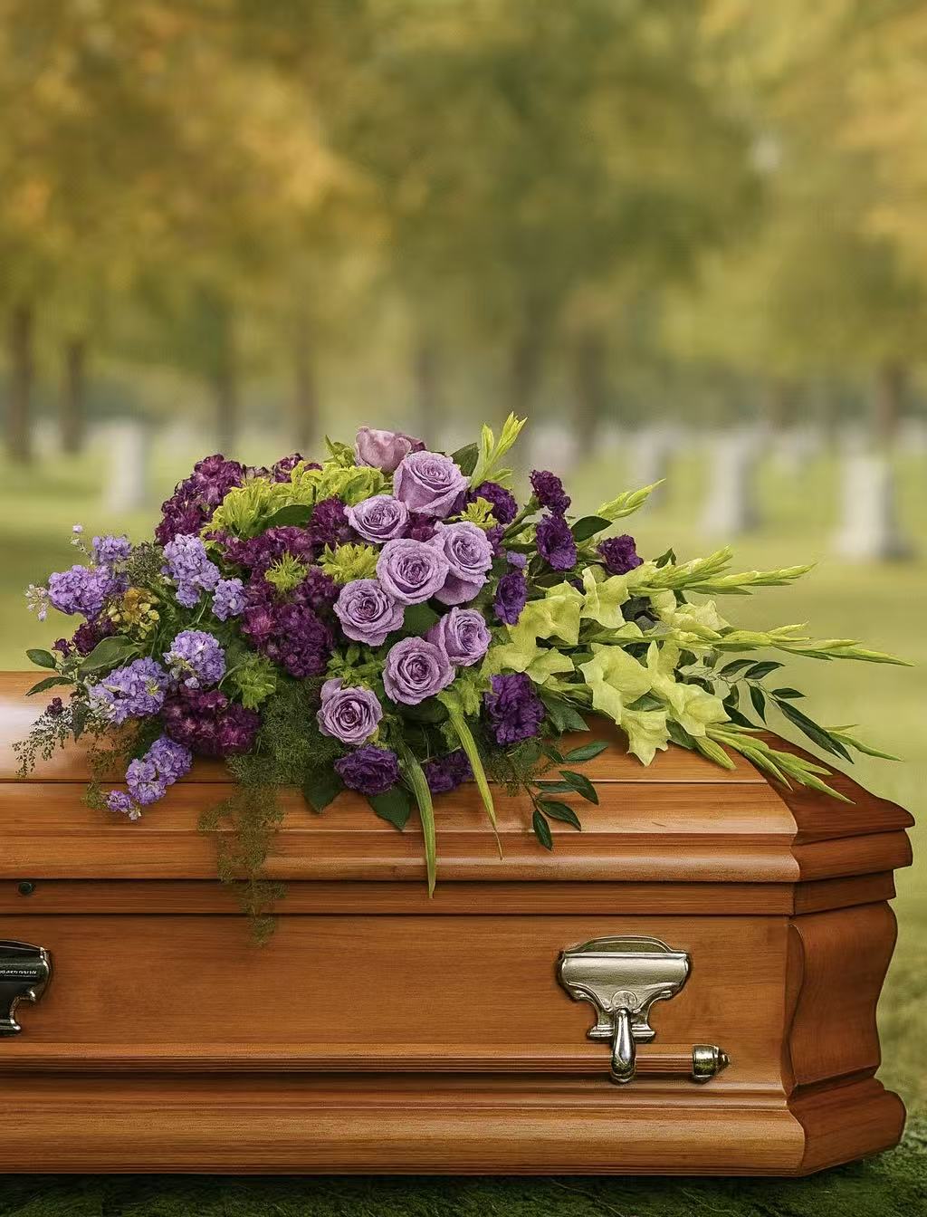 Purple & Green Casket