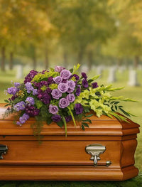 Purple & Green Casket