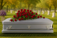 Luxury Red Casket