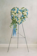 Blue & White Heart Circle