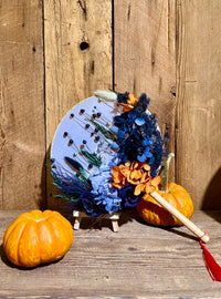 Dried Flower & Fan --Black