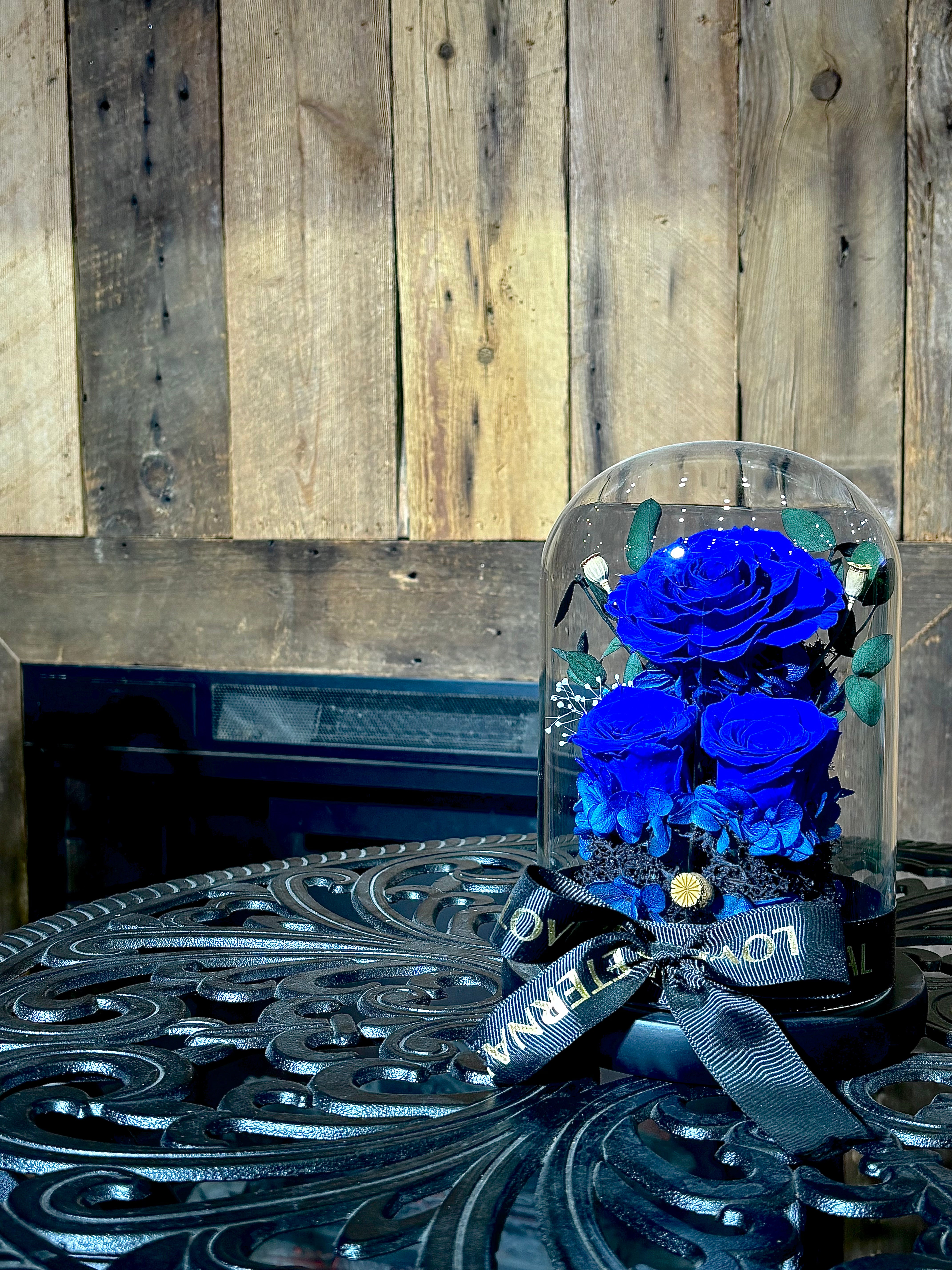 Preserved Blue Rose --Large
