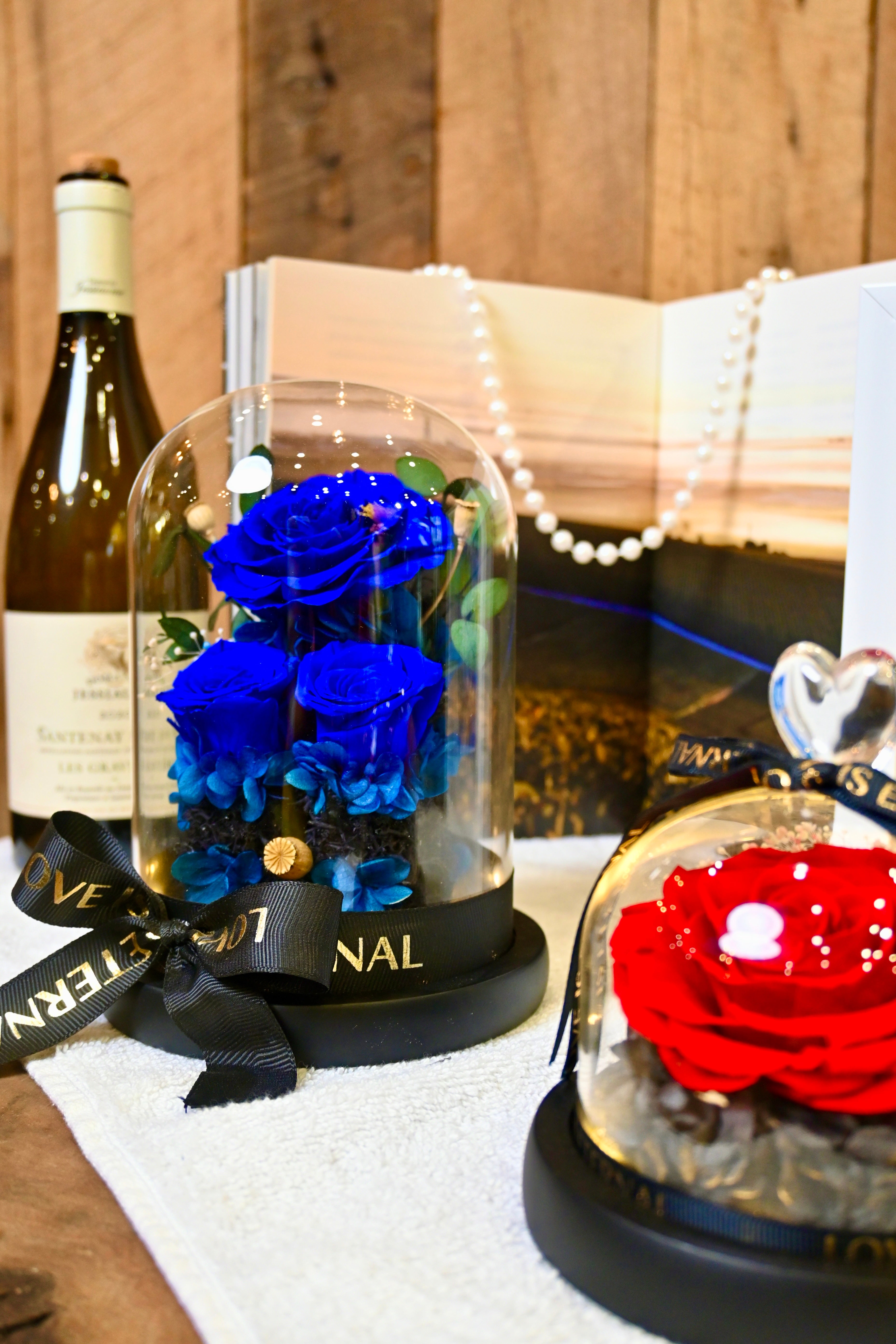 Preserved Blue Rose --Large