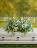 White & Blue Casket
